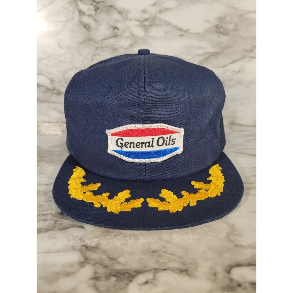 Vintage K-Products General Oils Gold Leaf Mesh Snapback Hat